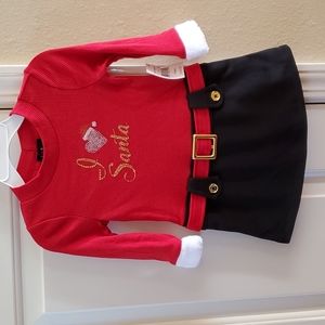 Baby Girls Lilt "I love Santa" Christmas Skater Dress Size 12 18 24 months NWT